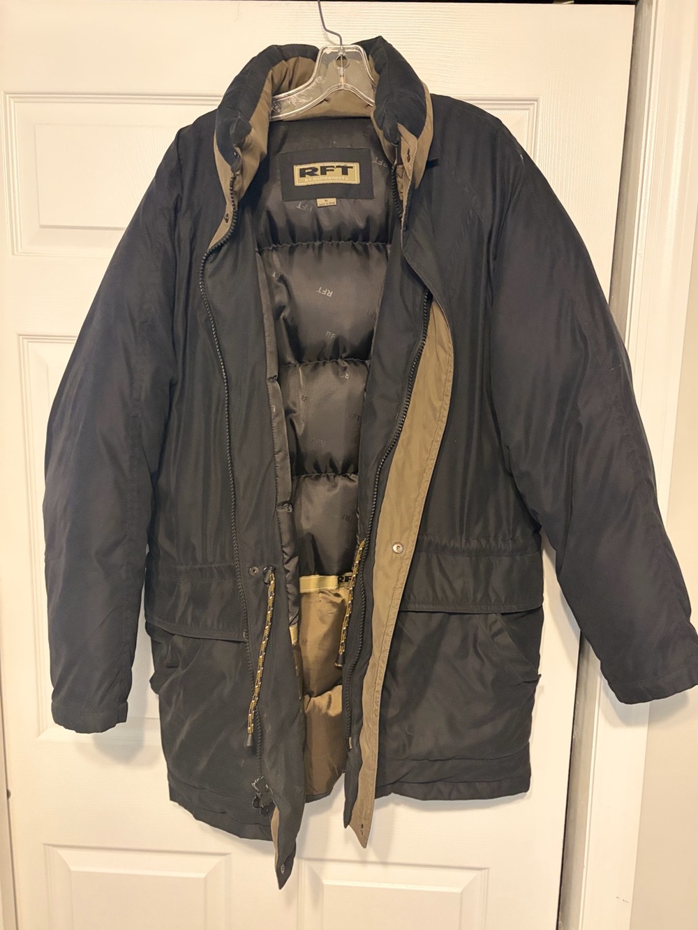 RFT by Rainforest Black Down Insulated Parka Jacket Interchange Compatible